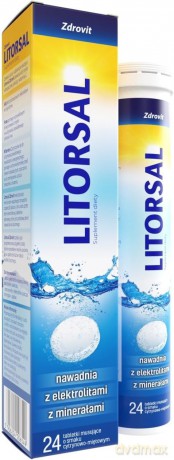 Zdrovit Tabletki musujące Litorsal - smak cytrynowo-miętowy-24 szt