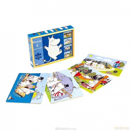 Drewniane puzzle 4 el. Układanki Muminki [PUZZLE]