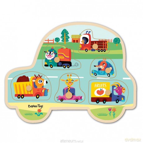 Drewniane puzzle Dopasuj Kształty Pojazdy [PUZZLE]