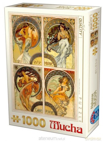 D-TOYS 1000 el. Alfons Mucha, Artystki [PUZZLE]