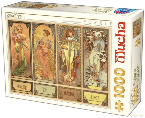 D-TOYS 1000 el. Alfons Mucha, Cztery sezony [PUZZLE]