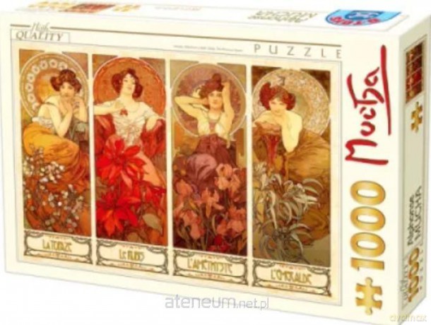 D-TOYS 1000 el. Alfons Mucha, Kamienie szlachetne [PUZZLE]
