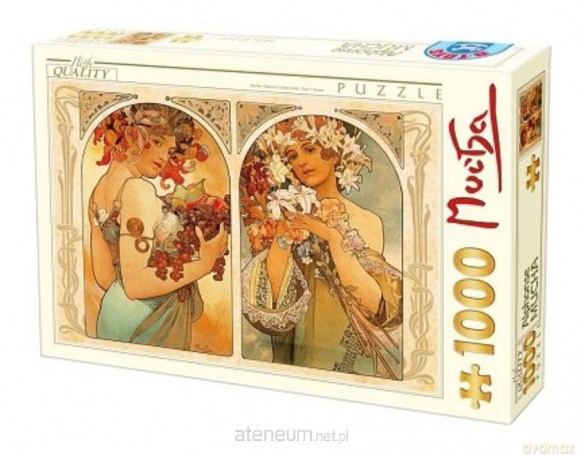D-TOYS 1000 el. Alfons Mucha, Owoc i kwiat [PUZZLE]