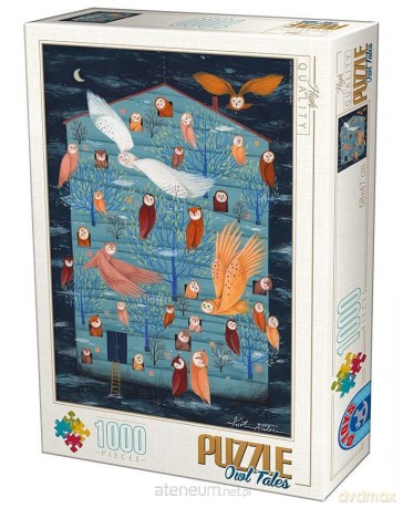 D-TOYS 1000 el. Andrea Kurti, Sowy w domu [PUZZLE]