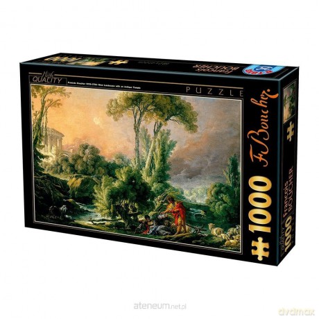 D-TOYS 1000 el. Francois Boucher, Rzeka z świątynią [PUZZLE]