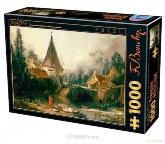 D-TOYS 1000 el. Francois Boucher,Krajobraz z wioską [PUZZLE]