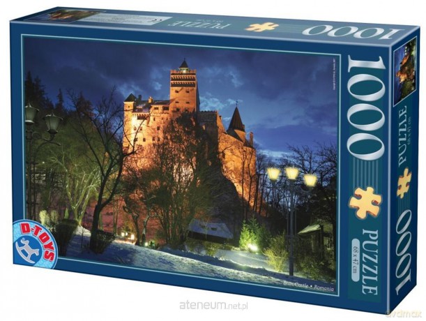 D-TOYS 1000 el. Rumunia, Zamek Bran nocą [PUZZLE]