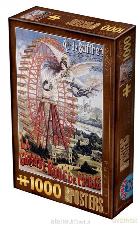D-TOYS 1000 el. Stare plakaty, Diabelski młyn w Paryżu [PUZZLE]
