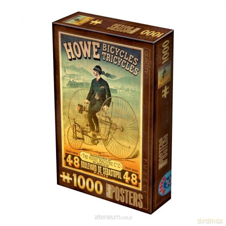 D-TOYS 1000 el. Stare plakaty, Fabryka rowerów Howe [PUZZLE]