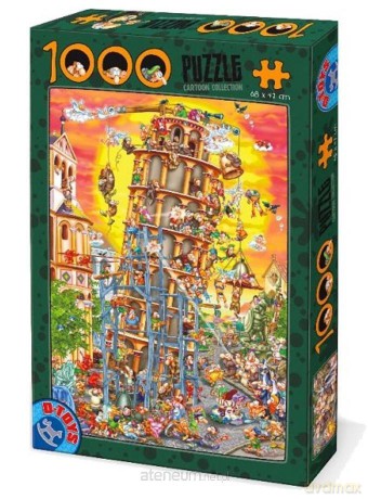 D-TOYS 1000 el. Szaleństwo budowa Krzywej Wieży [PUZZLE]