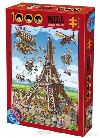 D-TOYS 1000 el. Szaleństwo podczas budowy Wieży Eiffla [PUZZLE]