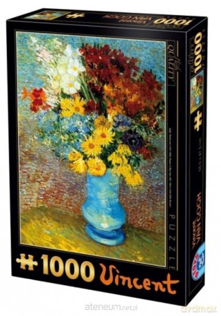 D-TOYS 1000 el. Van Gogh, Kwiaty w niebieskim wazonie [PUZZLE]