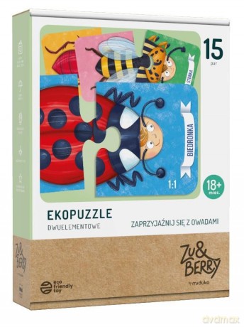 Ekopuzzle dwuelementowe Zaprzyjaźnij się z owadami [PUZZLE]