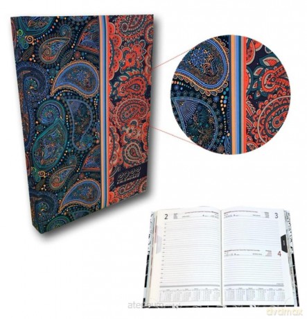 Kalendarz 2022 A5 dzienny soft touch Paisley [KALENDARZ]