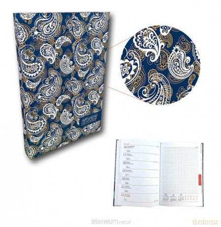 Kalendarz 2022 A5 tygodniowy soft touch Paisley [KALENDARZ]