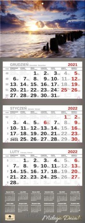Kalendarz 2022 trójdzielny Premium Bałtyk [KALENDARZ]
