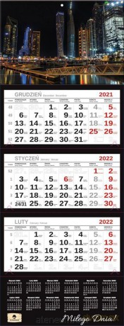 Kalendarz 2022 trójdzielny Premium City [KALENDARZ]
