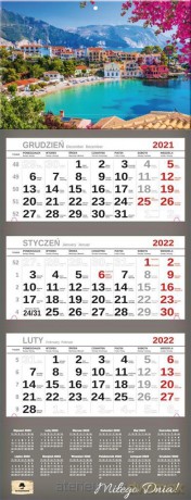 Kalendarz 2022 trójdzielny Premium Grecja [KALENDARZ]