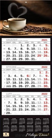 Kalendarz 2022 trójdzielny Premium Kawa [KALENDARZ]