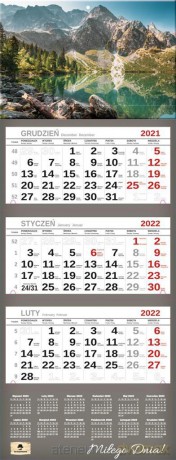 Kalendarz 2022 trójdzielny Premium Tatry [KALENDARZ]