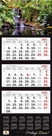 Kalendarz 2022 trójdzielny Premium Zen [KALENDARZ]