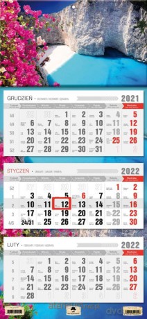 Kalendarz 2022 trójdzielny Zakinthos [KALENDARZ]