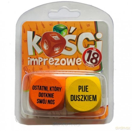 Kości Imprezowe na 18 urodziny(żółto-pomarańczowe) [GRA]