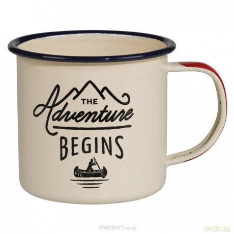 Kubek kempingowy Adventure Begins - 325ml kremowy