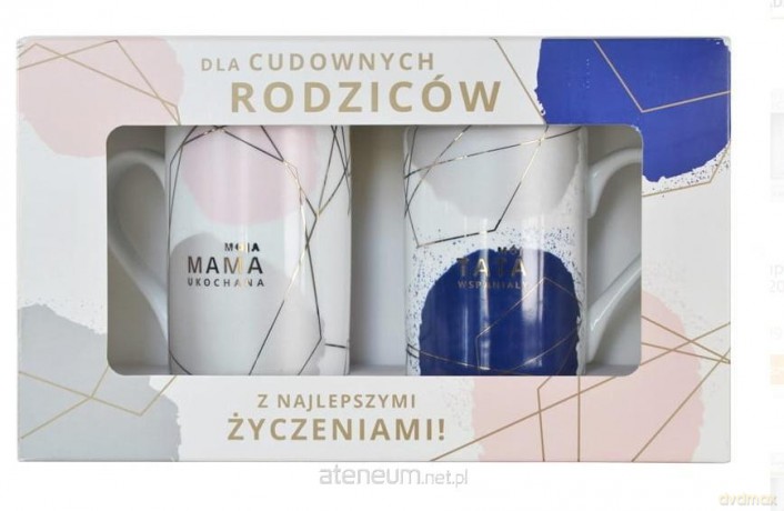 Kubek komplet Q 735 Mama, tata (wzory)