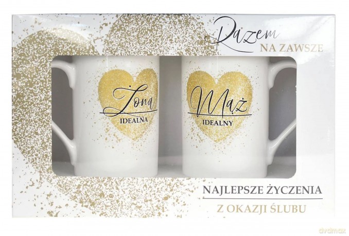Kubek komplet Q859 Ślub (Idealny Mąż/Żona)