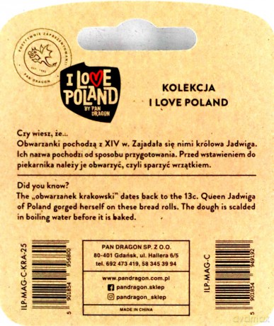 Magnes I love Poland Kraków ILP-MAG-C-KRA-25
