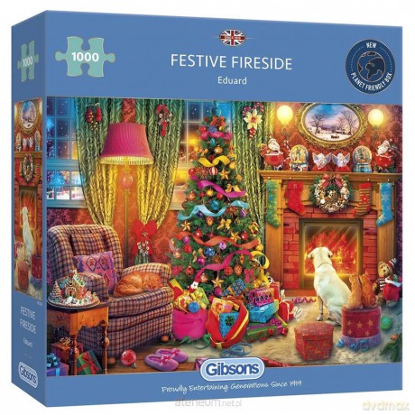 Puzzle 1000 el. Świąteczny kominek [PUZZLE]
