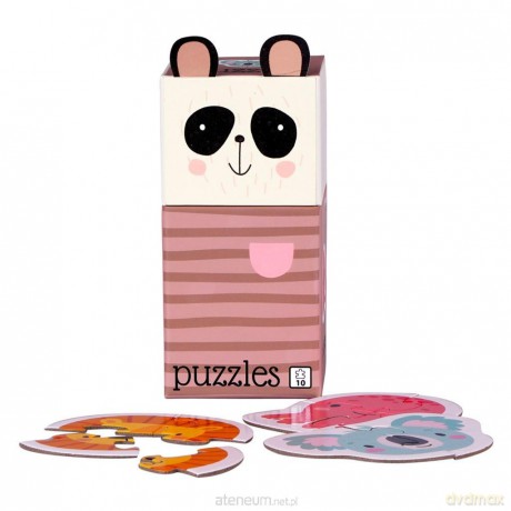 Puzzle dla dzieci 3 Układanki 2x4 el. i 1x2 el. Panda [PUZZLE]