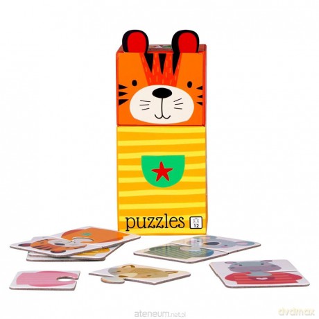 Puzzle dla dzieci 6 el. układanek po 2el Zwierzątka [PUZZLE]