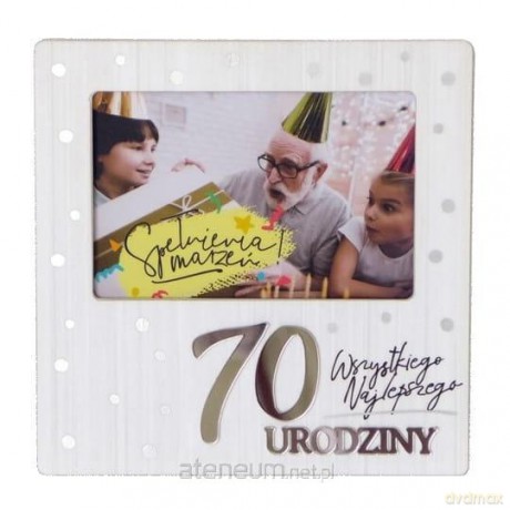 Ramka Moments RM-022 Urodziny 70 biała