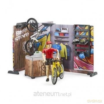 Sklep rowerowy z figurką