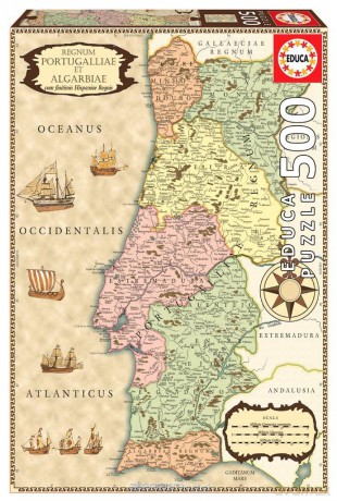 TREFL 500 el. Mapa Portugalii z 1710 roku [PUZZLE]