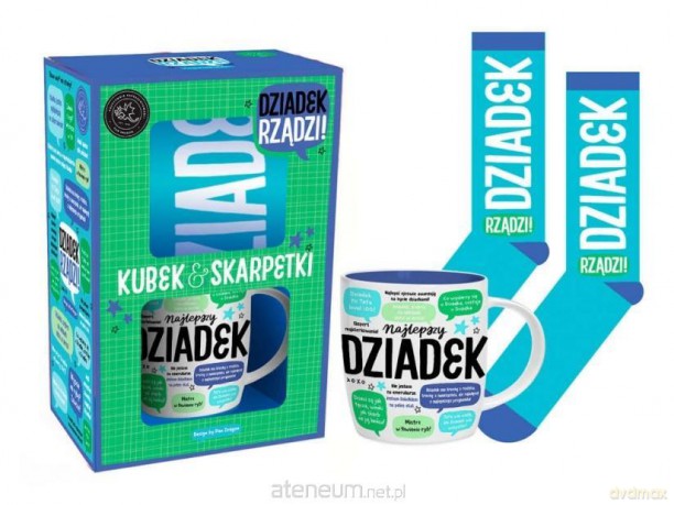 Zestaw kubek + skarpetki Dziadek rządzi
