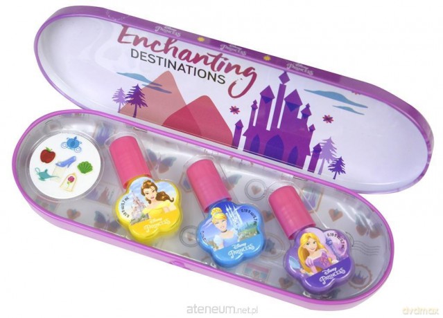 Zestaw lakierów dla dzieci met. etui Princess
