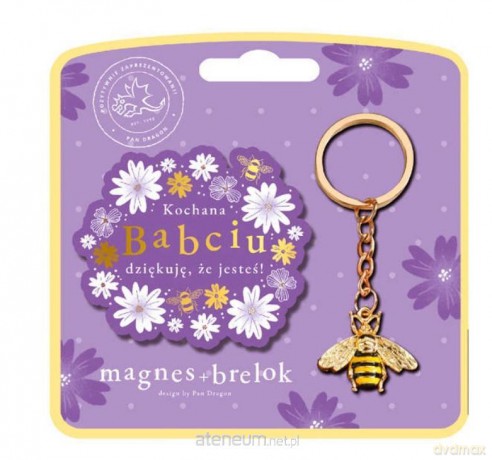 Zestaw magnes + brelok Bees-Babcia