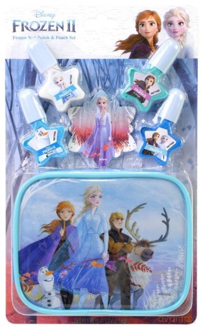 Zestaw lakierów z kosmetyczką Frozen