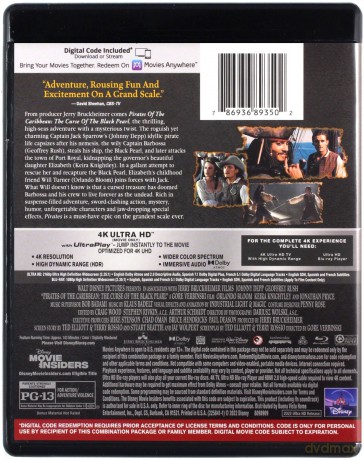 Pirates of the Caribbean: The Curse of the Black Pearl (Piraci z Karaibów: Klątwa Czarnej Perły) [Blu-Ray 4K]+[Blu-Ray]