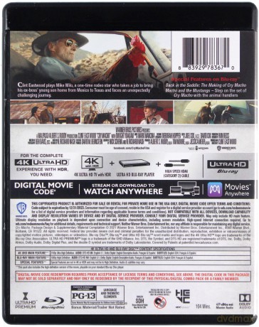 Cry Macho [Blu-Ray 4K]+[Blu-Ray]