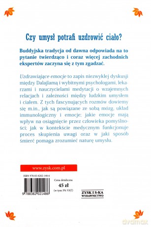 Uzdrawiające emocje. Rozmowy z Dalajlamą o uważności, emocjach i zdrowiu - Daniel Goleman [KSIĄŻKA]