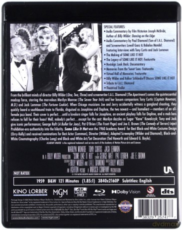 Some Like It Hot (Pół żartem, pół serio) [Blu-Ray 4K]+[Blu-Ray]