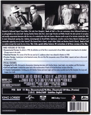 Touch of Evil (Dotyk zła) [Blu-Ray 4K]+[Blu-Ray]