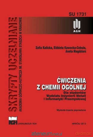 Ćwiczenia z chemii ogólnej dla studentów - Zofia Kalicka [KSIĄŻKA]