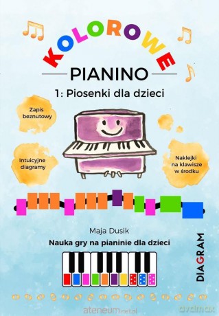 Kolorowe Pianino 1. Piosenki dla dzieci - Maja Dusik [KSIĄŻKA]