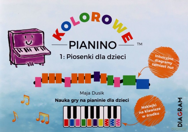 Kolorowe Pianino 1. Piosenki dla dzieci - Maja Dusik [KSIĄŻKA]