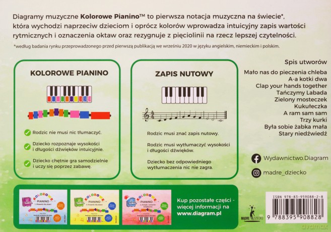 Kolorowe Pianino 2. Piosenki dla dzieci - Maja Dusik [KSIĄŻKA]